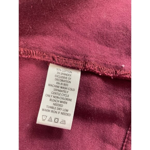 Denim Co. Womens Red Embroidered Gold Buttons Denim Jacket Size S SKU 9458 - Picture 11 of 16